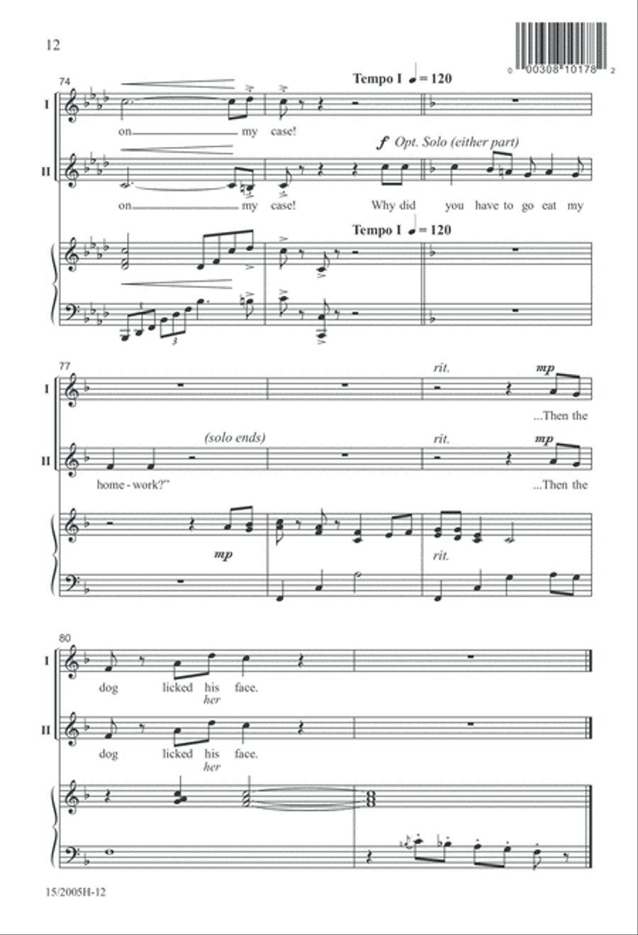 But the Dog REALLY DID Eat My Homework! 2-Part scores gallery preview page 13