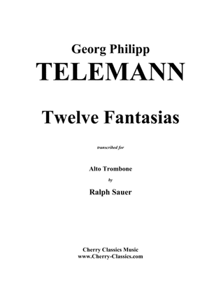 Book cover for Twelve Fantasias for Alto Trombone