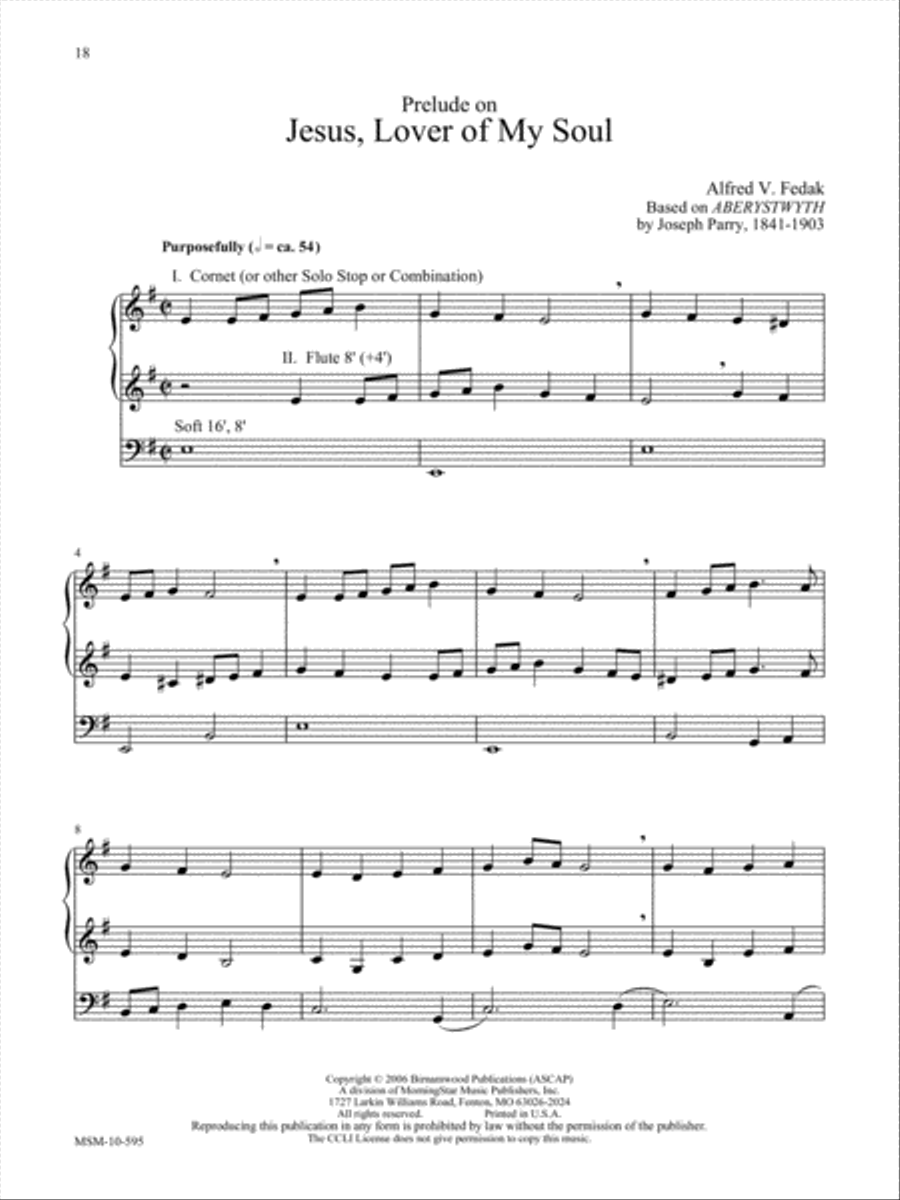 A Wesley Organbook: Eight Hymn Tune Preludes Organ scores gallery preview page 4
