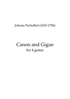 Pachelbel's Canon and Gigue for 4 guitars
