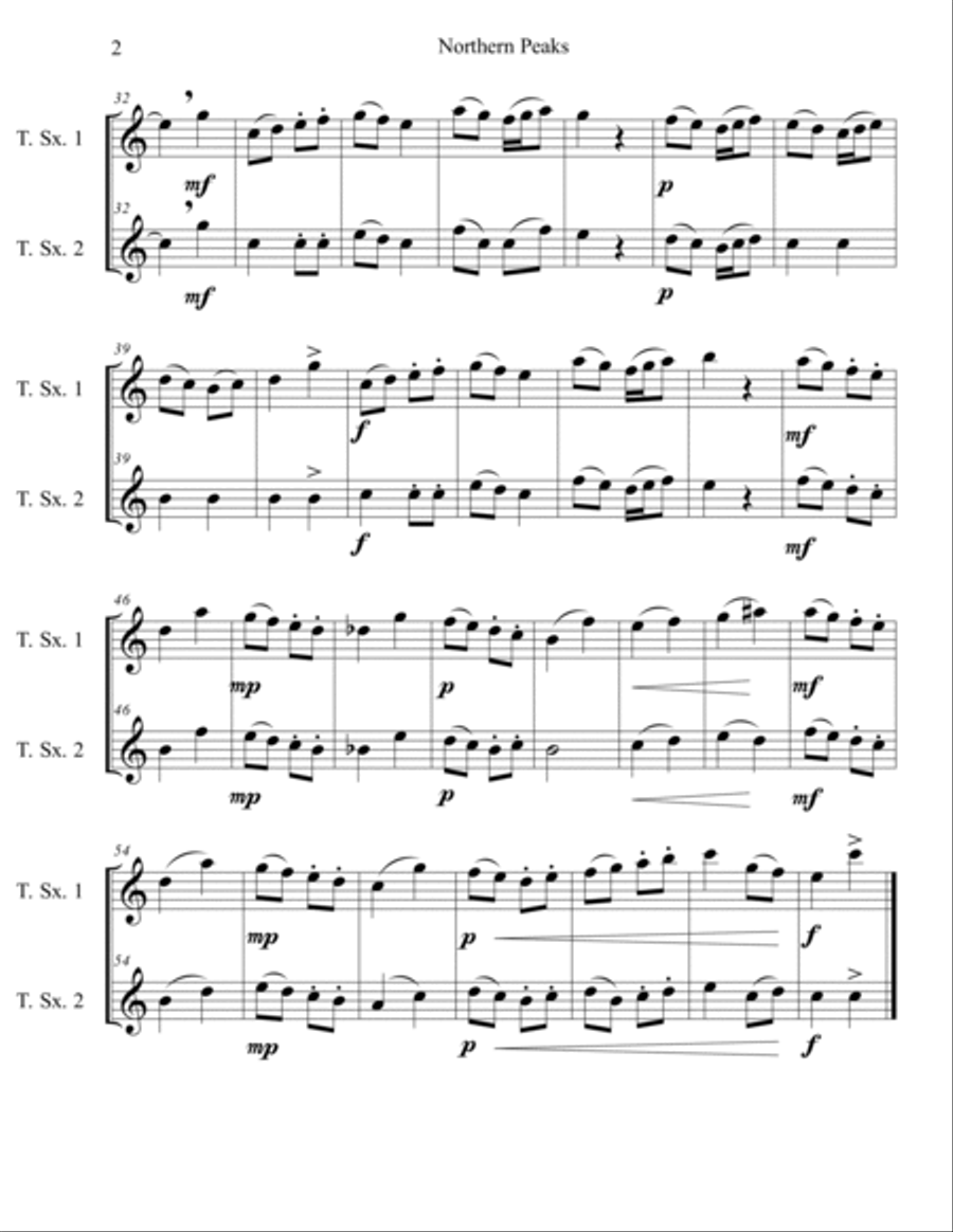 Northern Peaks Woodwind Duet scores gallery preview page 3