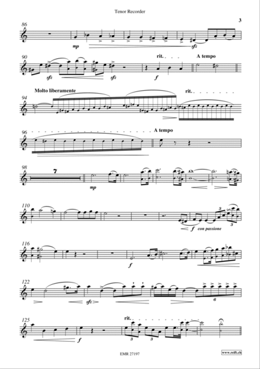 Elegie Tenor Recorder scores gallery preview page 4