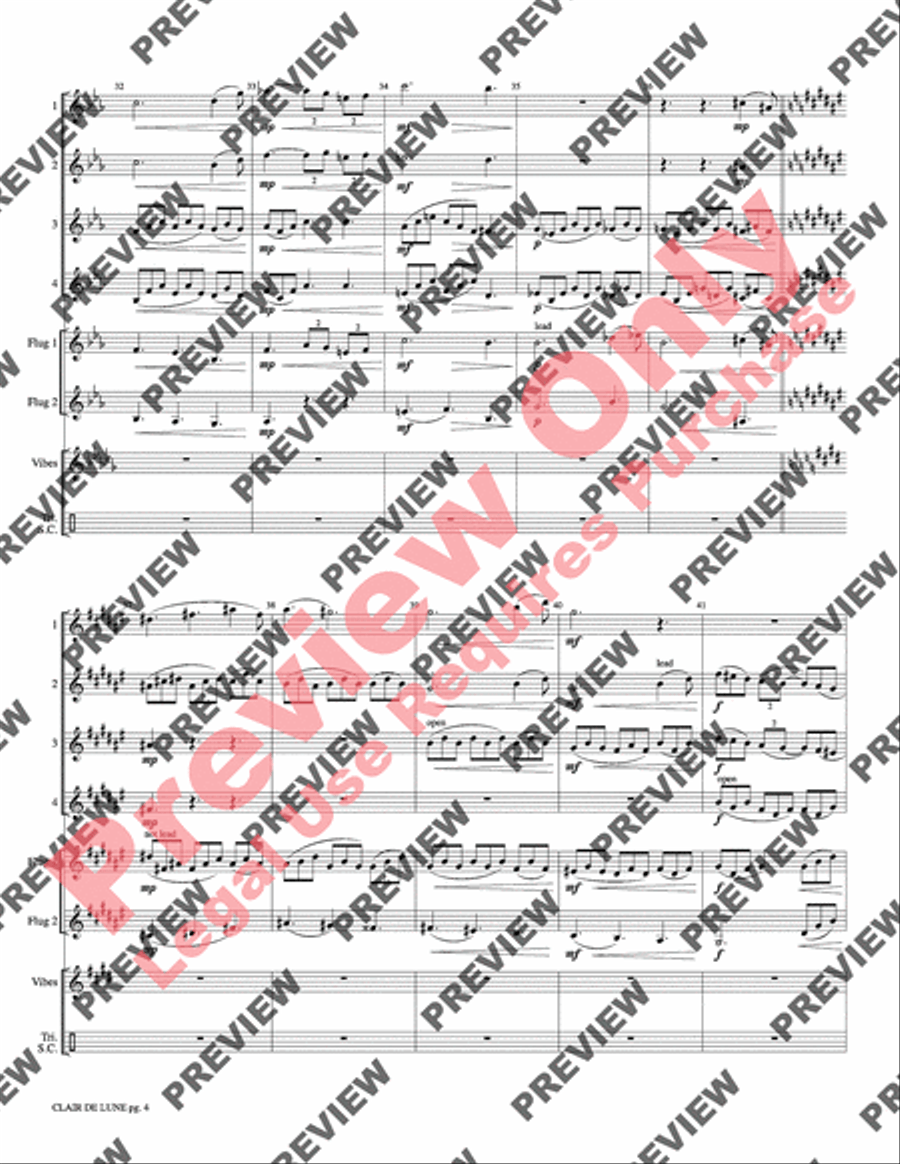 Clair de Lune Small Ensemble scores gallery preview page 6