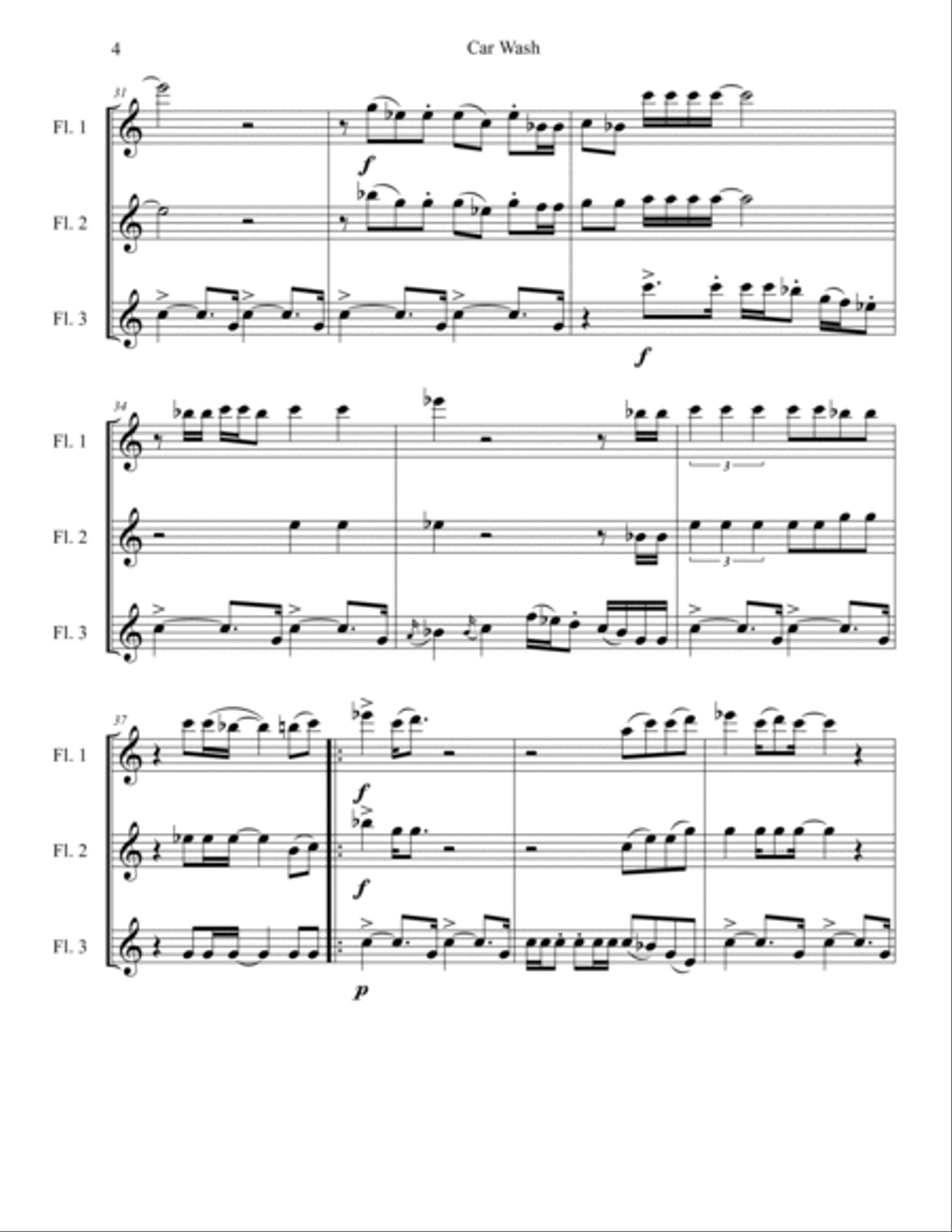 Car Wash Woodwind Trio scores gallery preview page 4