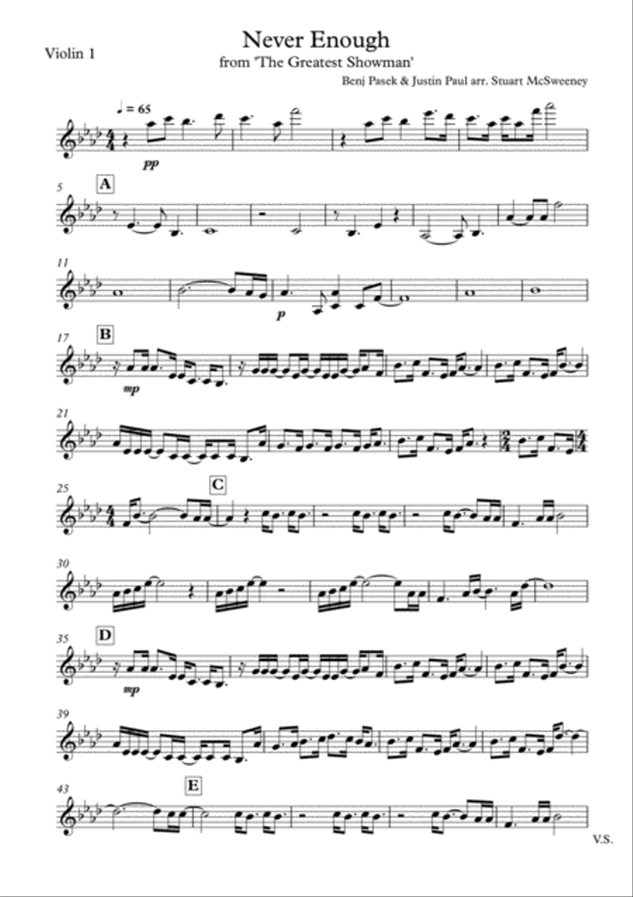 Never Enough Never Enough String Quartet scores gallery preview page 6