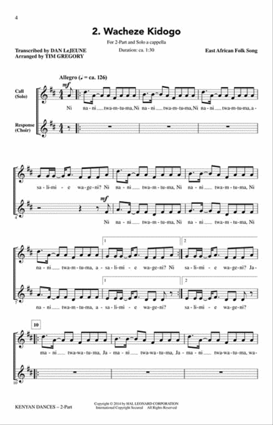 Kenyan Dances Kenyan Dances A Cappella scores gallery preview page 3