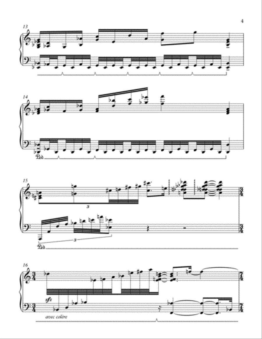 Five Colors Make the Eyes Blind (3rd and 4th Movements) Piano Solo scores gallery preview page 5