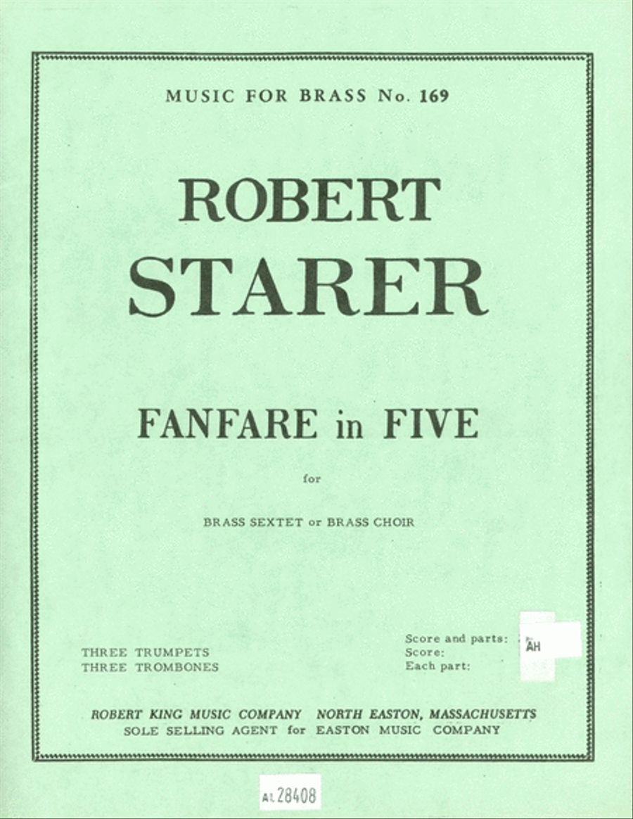 Fanfare In Five (sextet-brass) School and Community scores gallery preview page 1