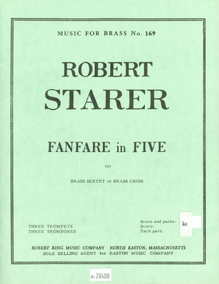 Fanfare In Five (sextet-brass)