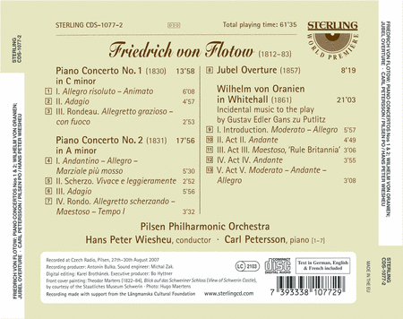Piano Concertos 1 & 2 / Jubel Overture; Wilhelm von Oranien