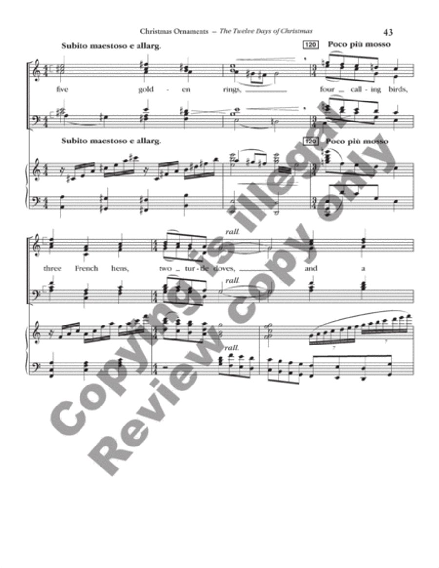 Christmas Ornaments 4-Part scores gallery preview page 38