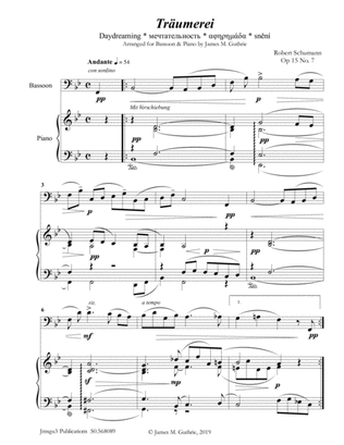 Schumann: Träumerei Op. 15 No. 7 for Bassoon & Piano
