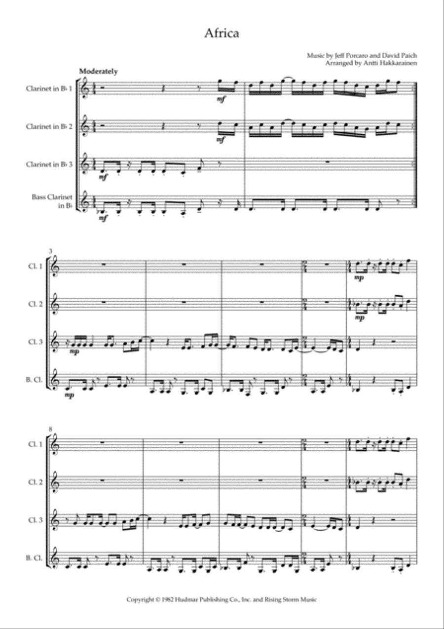 Africa Africa Woodwind Quartet scores gallery preview page 2