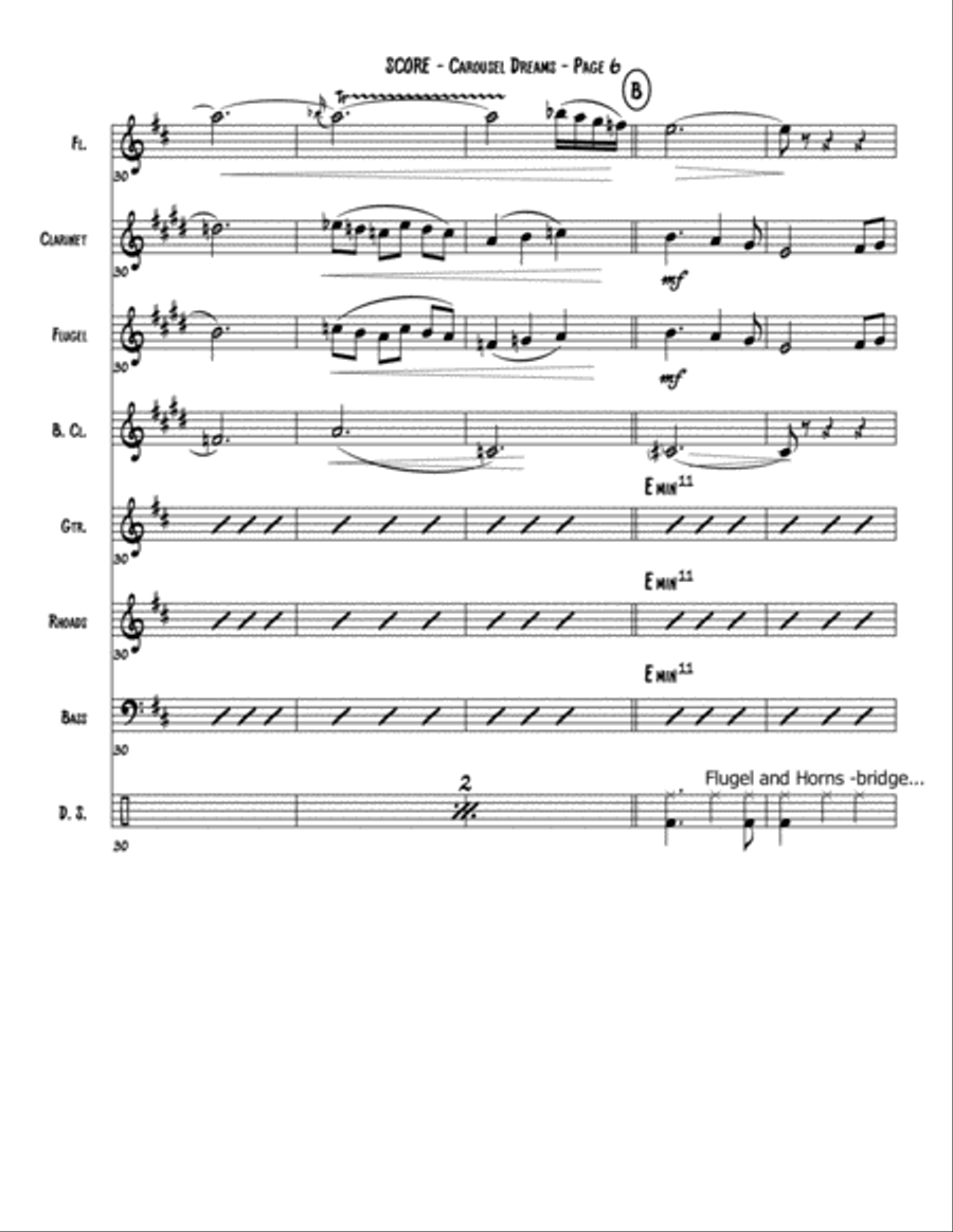 Carousel Dreams Jazz Ensemble scores gallery preview page 6