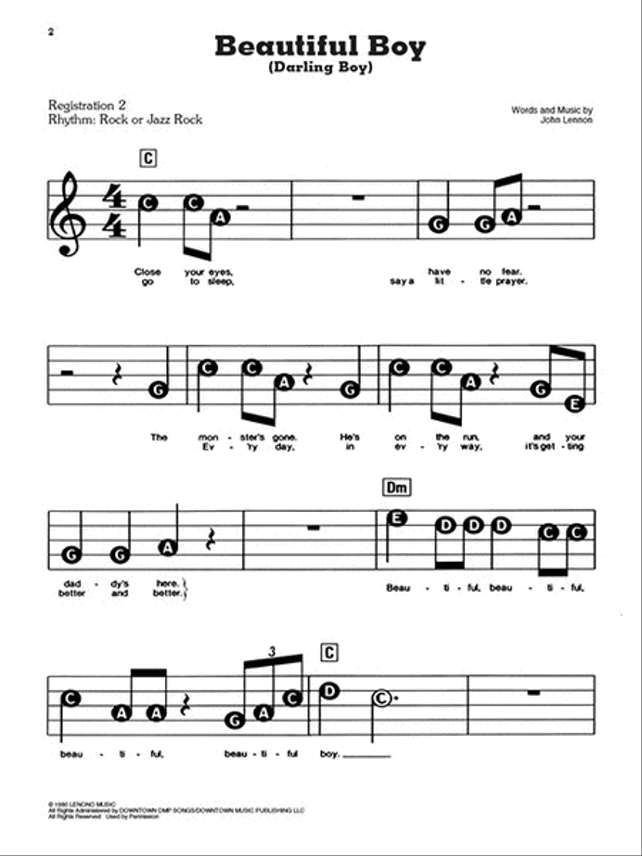 Lennon Legend: The Very Best of John Lennon Electronic Keyboard scores gallery preview page 3