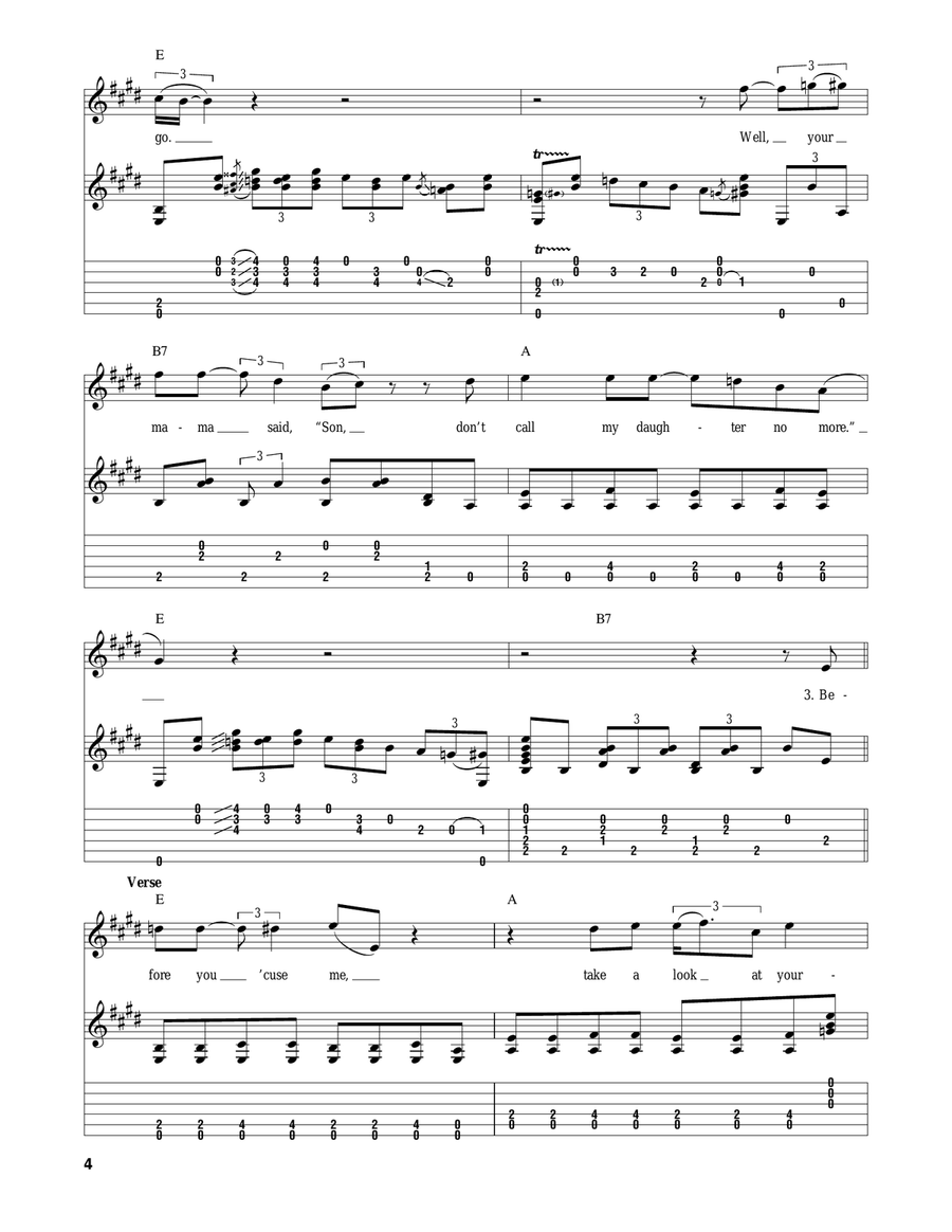 Before You Accuse Me (Take A Look At Yourself) Acoustic Guitar scores gallery preview page 4
