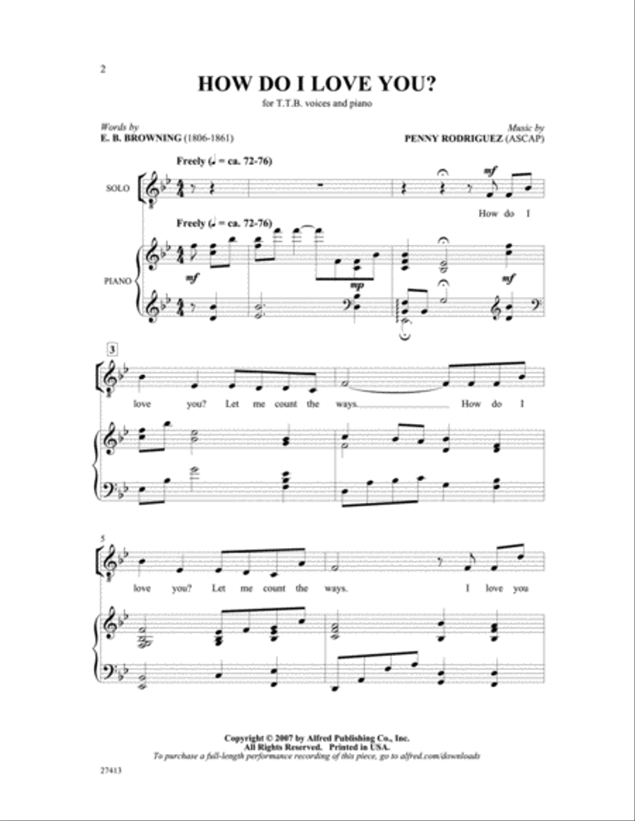 How Do I Love You? How Do I Love You? Men's Choir scores gallery preview page 2