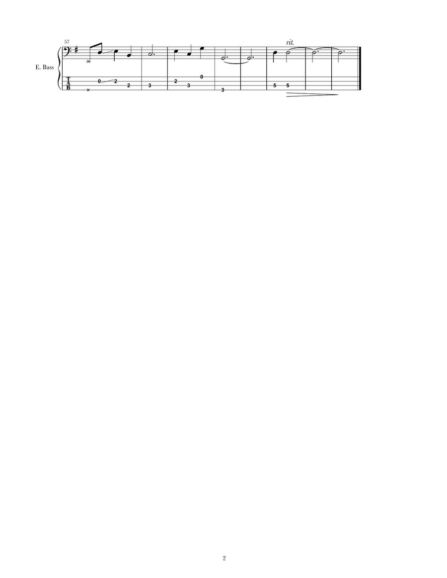 Everything Stays Bass Guitar Tablature scores gallery preview page 2