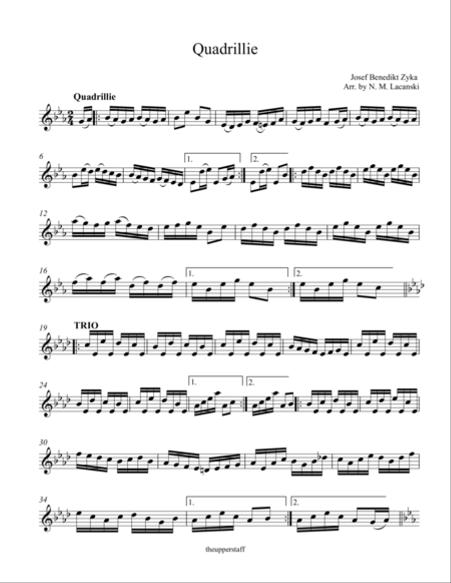 Quadrillie Percussion scores gallery preview page 1
