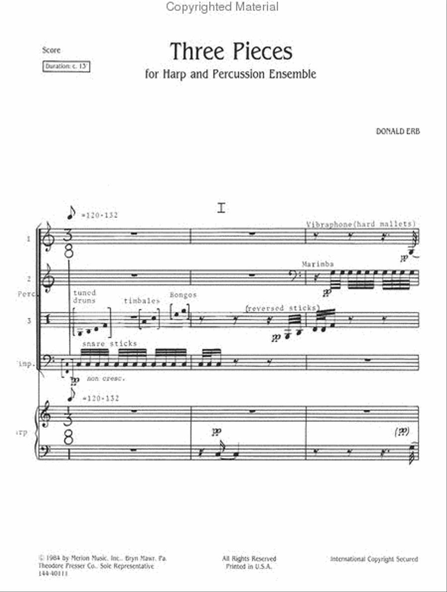 3 Pieces Harp scores gallery preview page 2