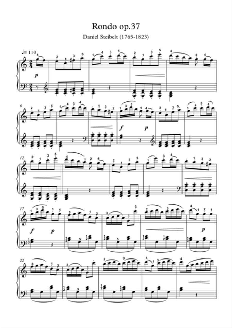 Rondo op 37 Piano Solo scores gallery preview page 1