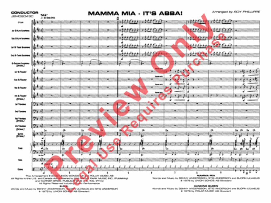 Mamma Mia---It's ABBA! Jazz Ensemble scores gallery preview page 5