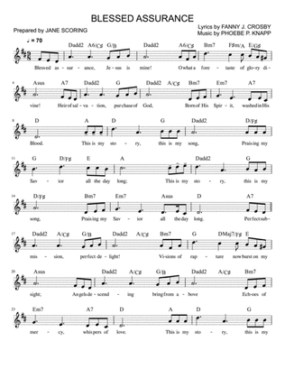 Blessed Assurance (Lead sheet)