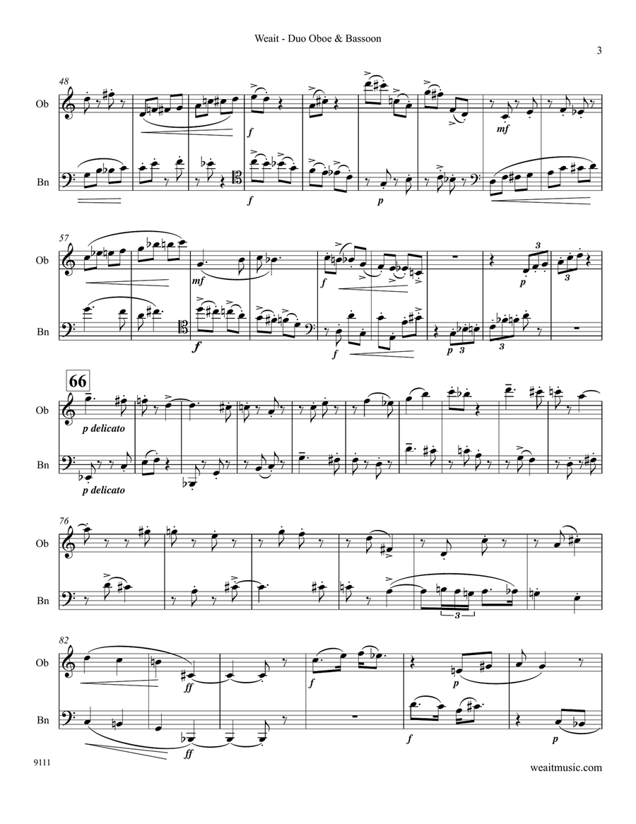 Circus for oboe & bassoon (6 ‘20) Woodwind Duet scores gallery preview page 3
