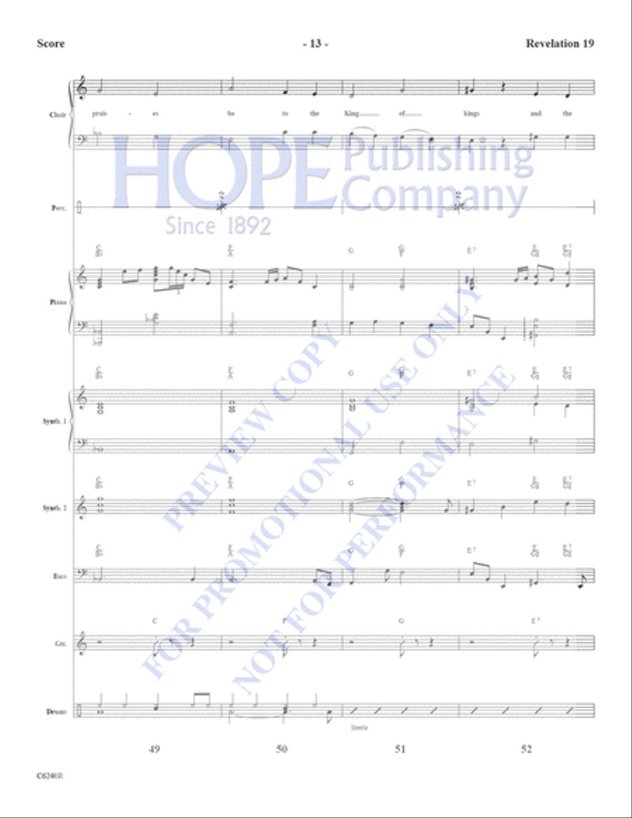 Revelation 19-Rhythm Parts Choir scores gallery preview page 14