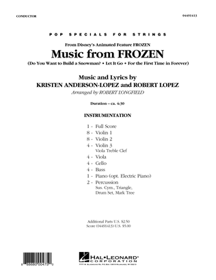 Music from Frozen - Conductor Score (Full Score)