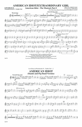 American Idiot / Extraordinary Girl: Low Brass & Woodwinds #1 - Treble Clef