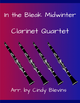 Book cover for In the Bleak Midwinter, for Clarinet Quartet