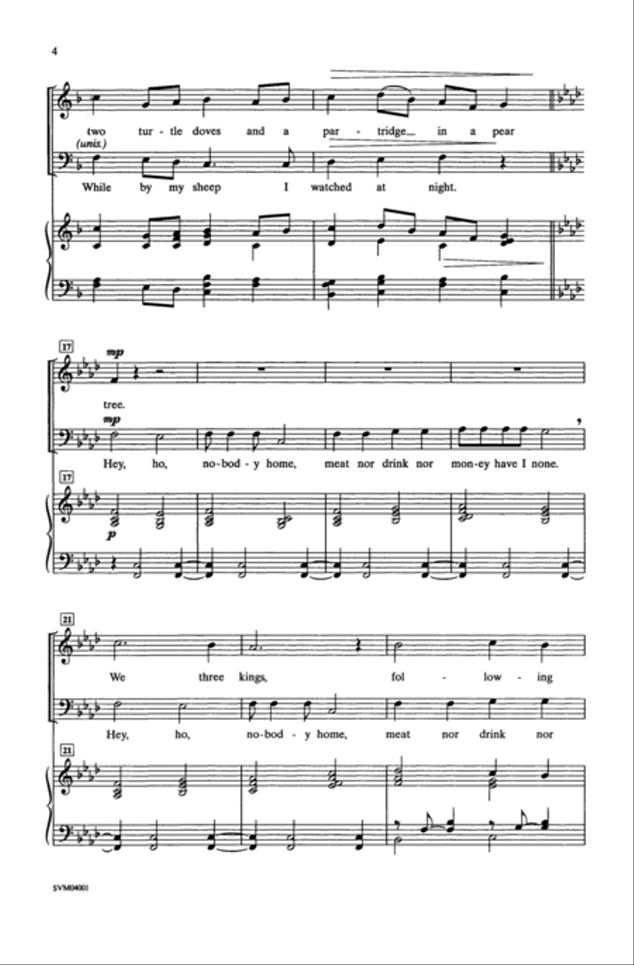 Christmas Comes Again . . . In About Three Minutes 4-Part scores gallery preview page 4