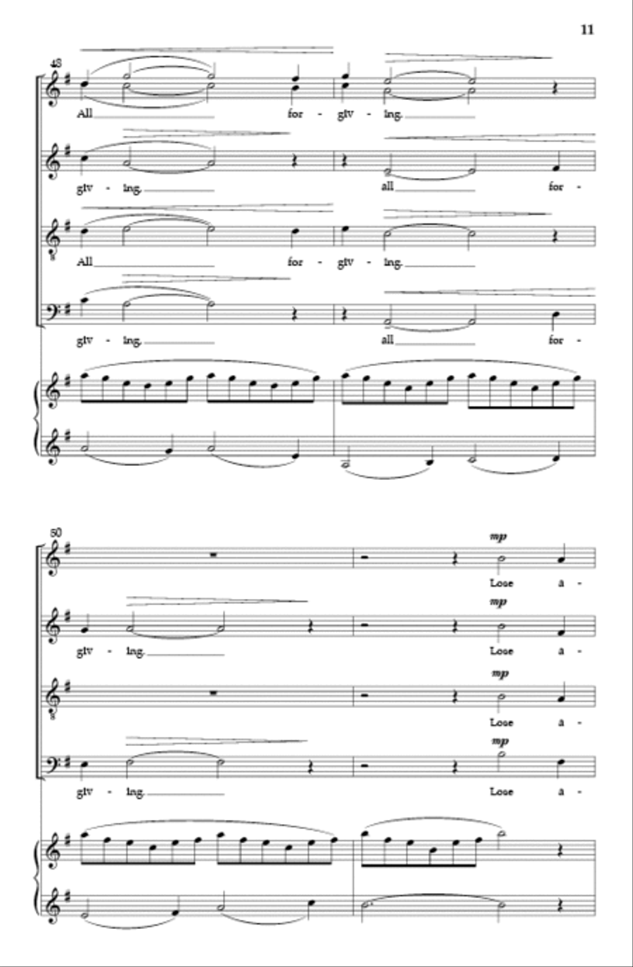 Patterns on the Snow (SATB) 4-Part scores gallery preview page 9