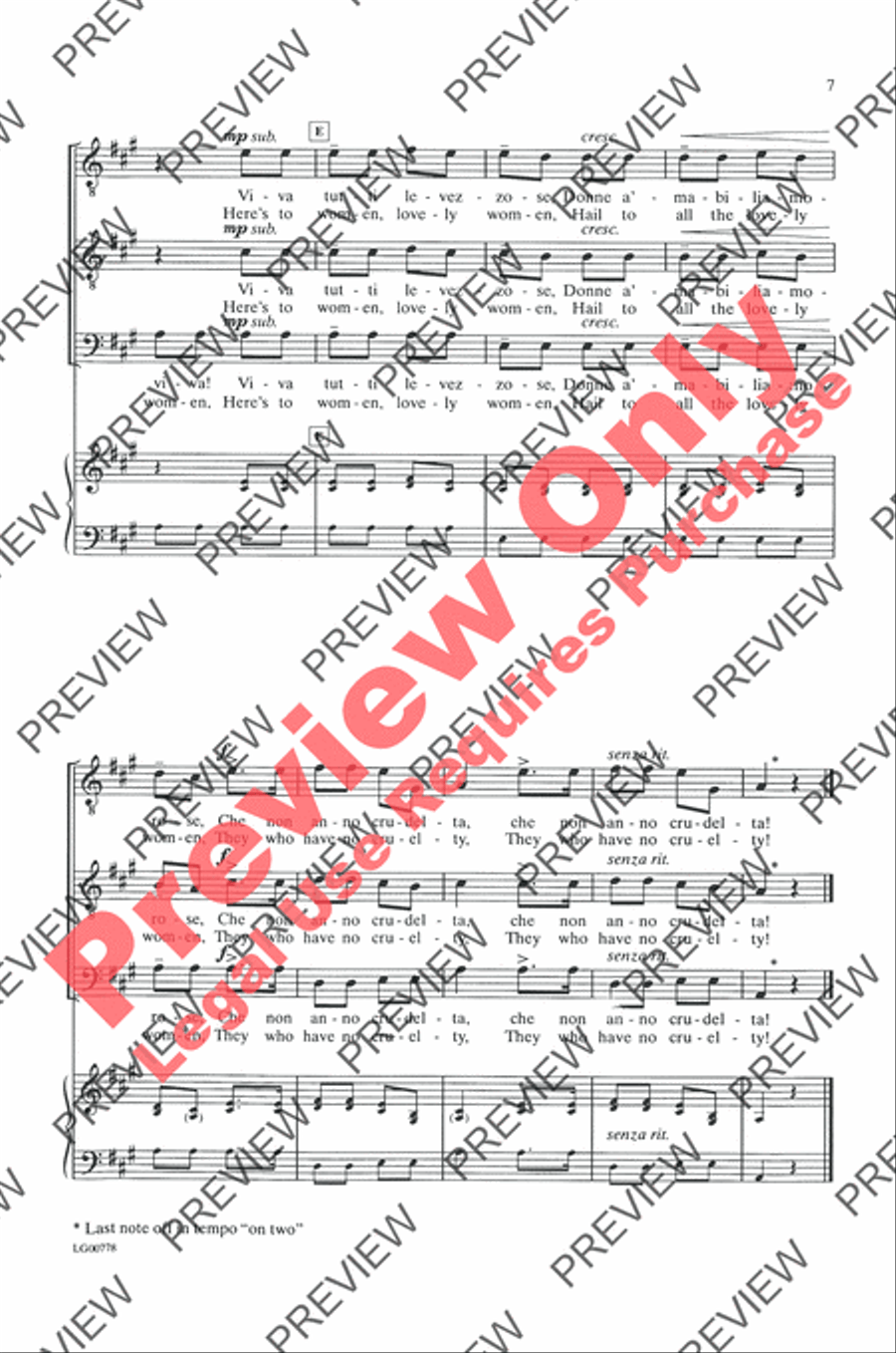 Viva Tutti Men's Choir scores gallery preview page 7