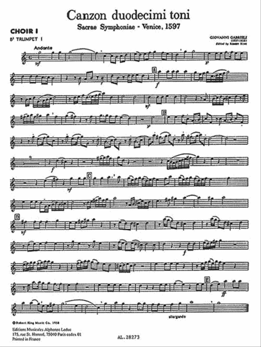 Canzon Duodecimi Toni, Sacred Symphony, For Ten-part Brass Choir Collection / Songbook scores gallery preview page 3