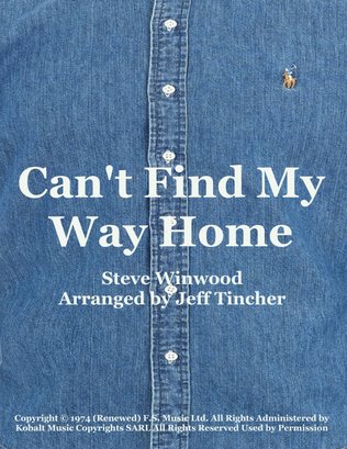 Book cover for Can't Find My Way Home