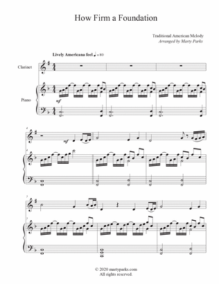 Book cover for How Firm a Foundation (Clarinet-Piano)