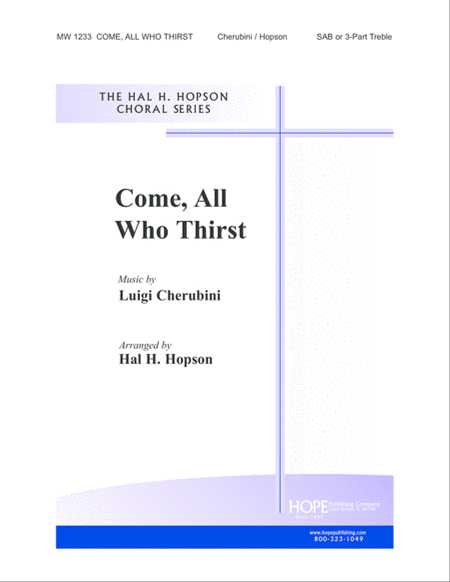 Come, All Who Thirst 3-Part scores gallery preview page 1