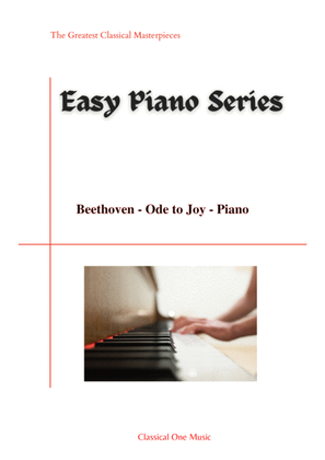 Book cover for Beethoven - Ode to Joy (Easy piano arrangement)