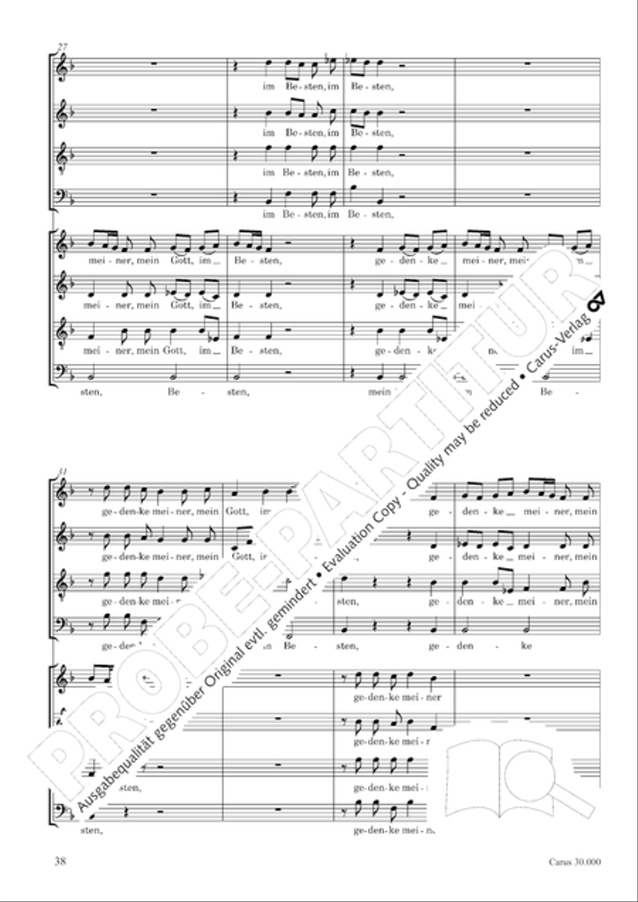 J.L. Bach: The complete motets Choir scores gallery preview page 45