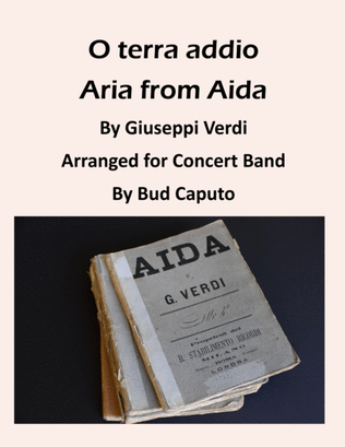 Book cover for O terra addio from Aida for Concert Band