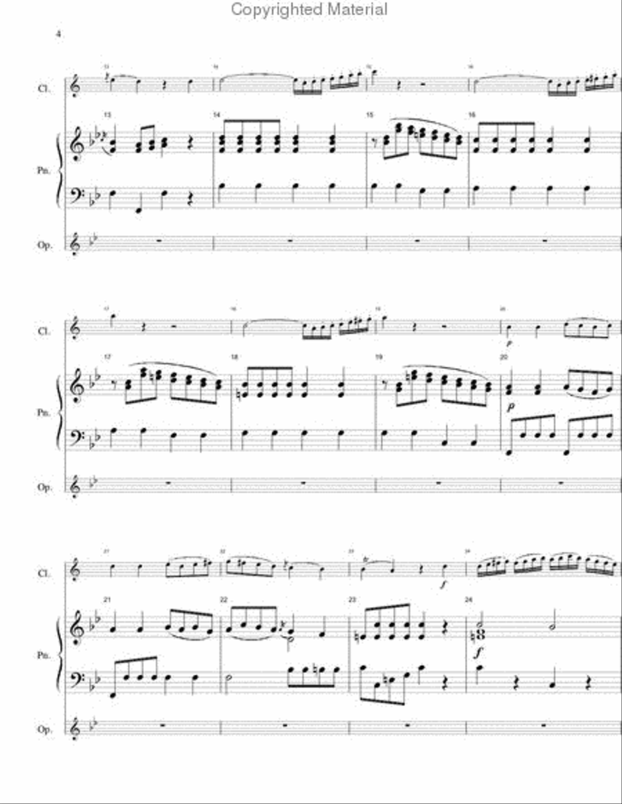 Concerto No. 3, 1st Movement Clarinet Solo scores gallery preview page 4