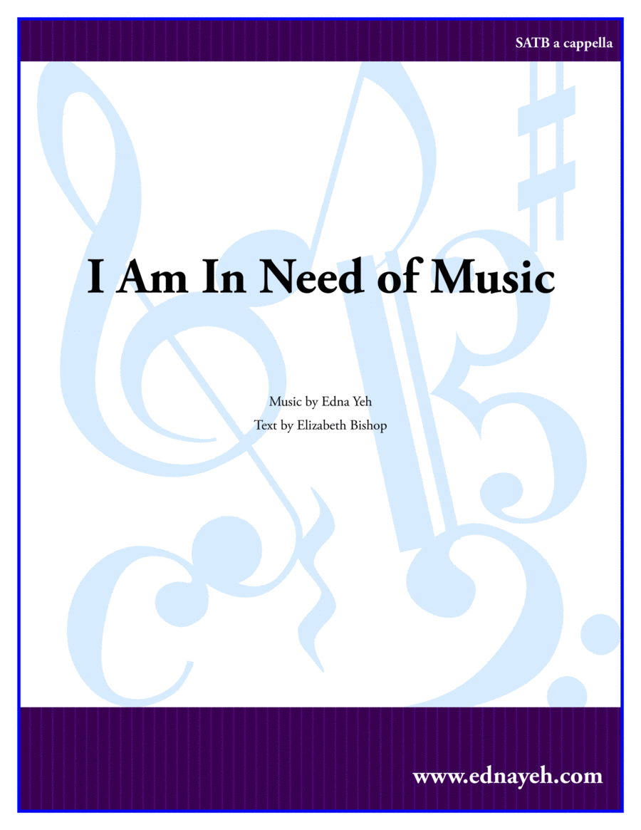 I Am In Need of Music I Am In Need of Music 4-Part scores gallery preview page 1
