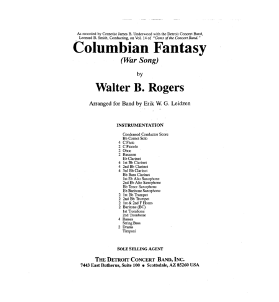 Columbian Fantasy Concert Band scores gallery preview page 2