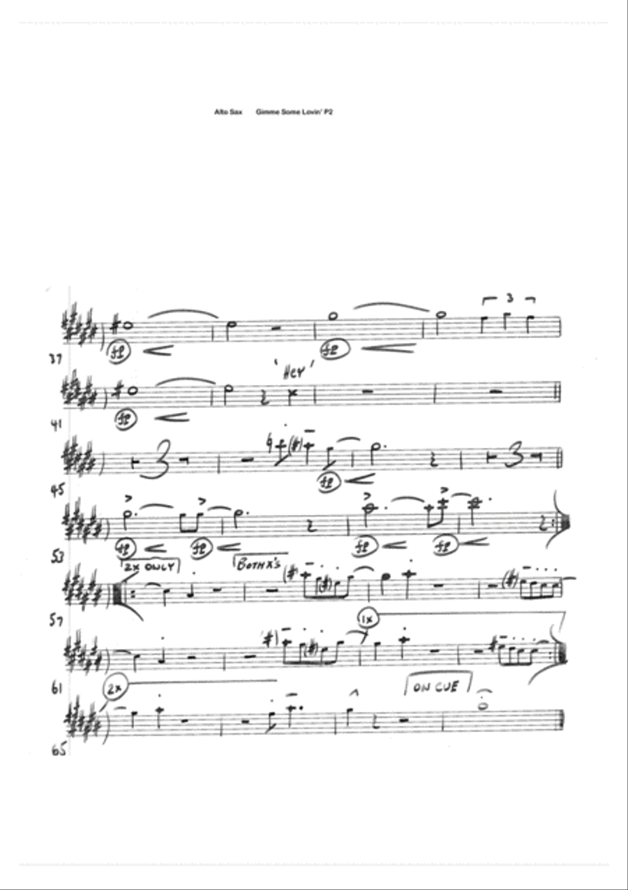 Gimme Some Lovin' Gimme Some Lovin' Tenor Saxophone scores gallery preview page 2