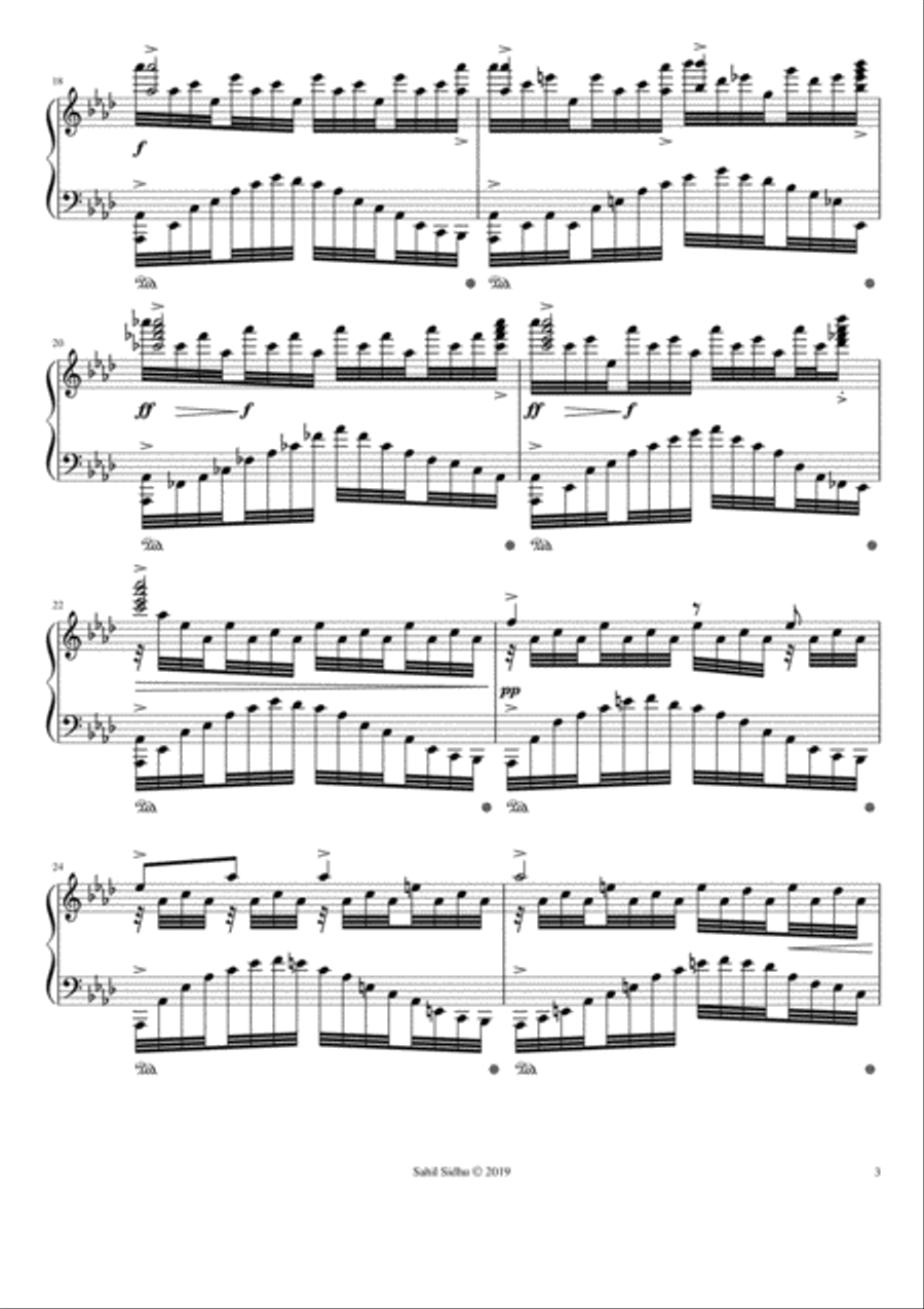 Op. 1 | Five Preludes for the Pianoforte - Sahil Sidhu Piano Solo scores gallery preview page 3