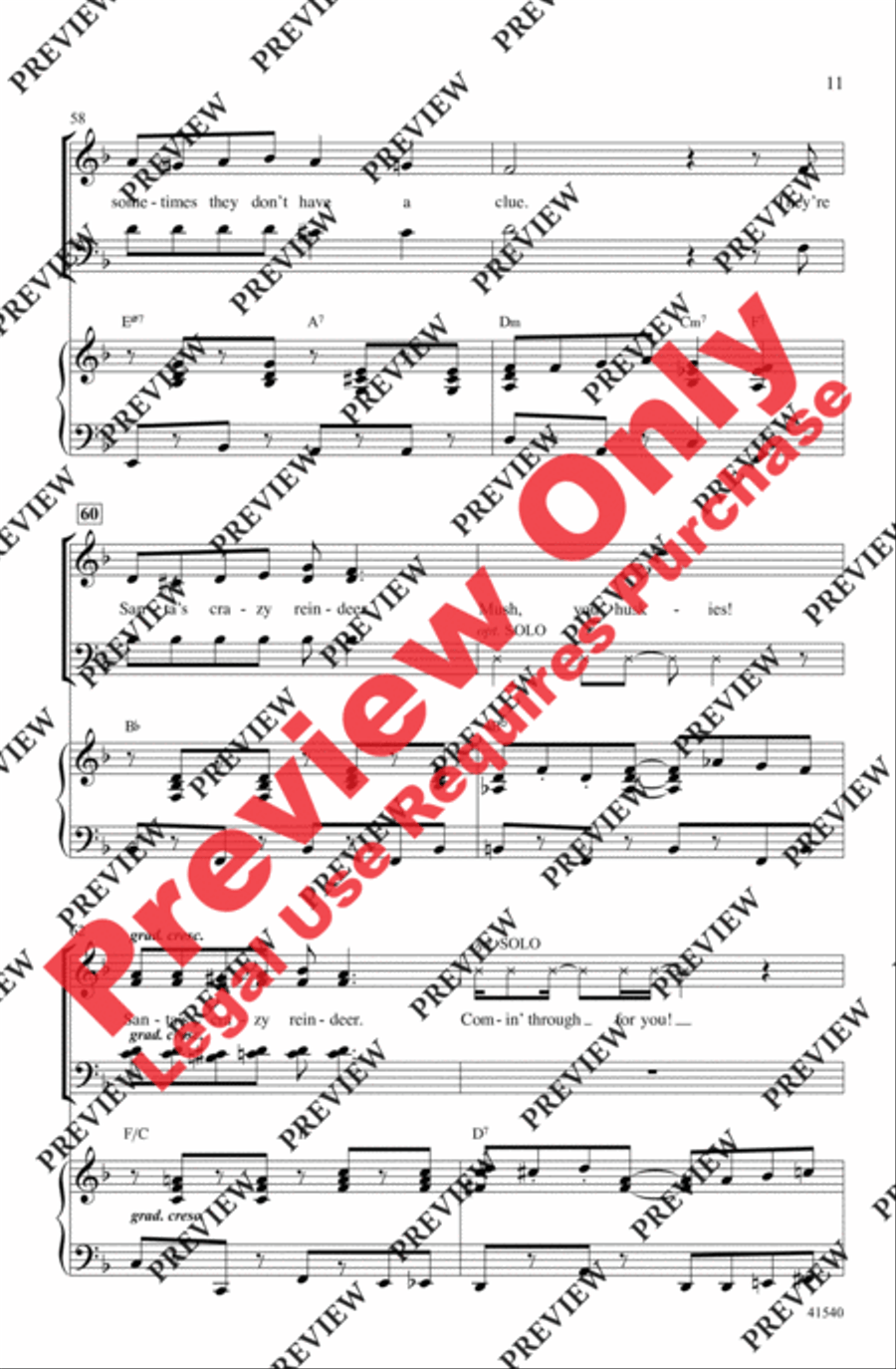 Santa's Crazy Reindeer 4-Part scores gallery preview page 11