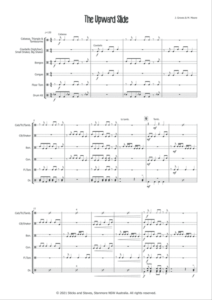 The Upward Slide Percussion Ensemble scores gallery preview page 4