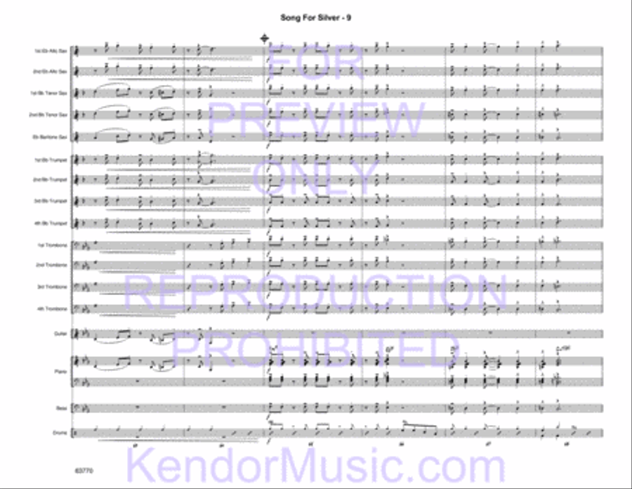 Song for Silver Jazz Ensemble scores gallery preview page 11